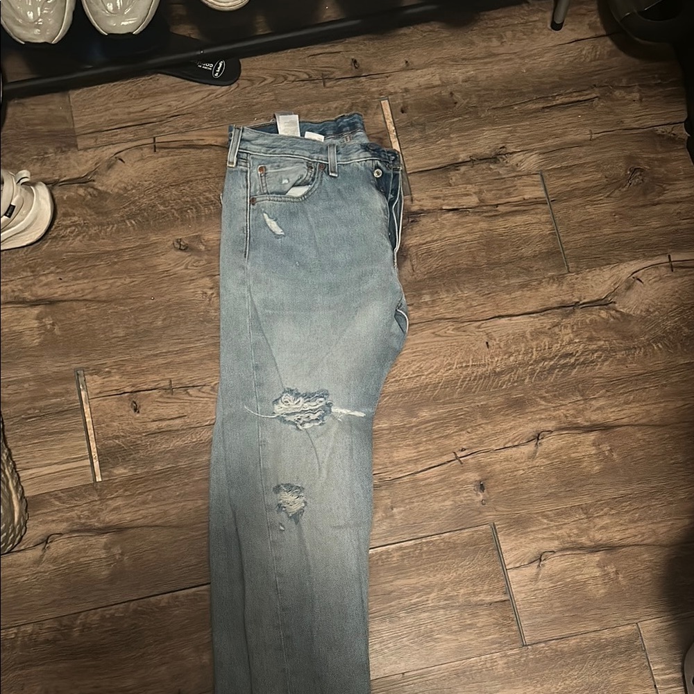 Classic Blue Distressed Jeans